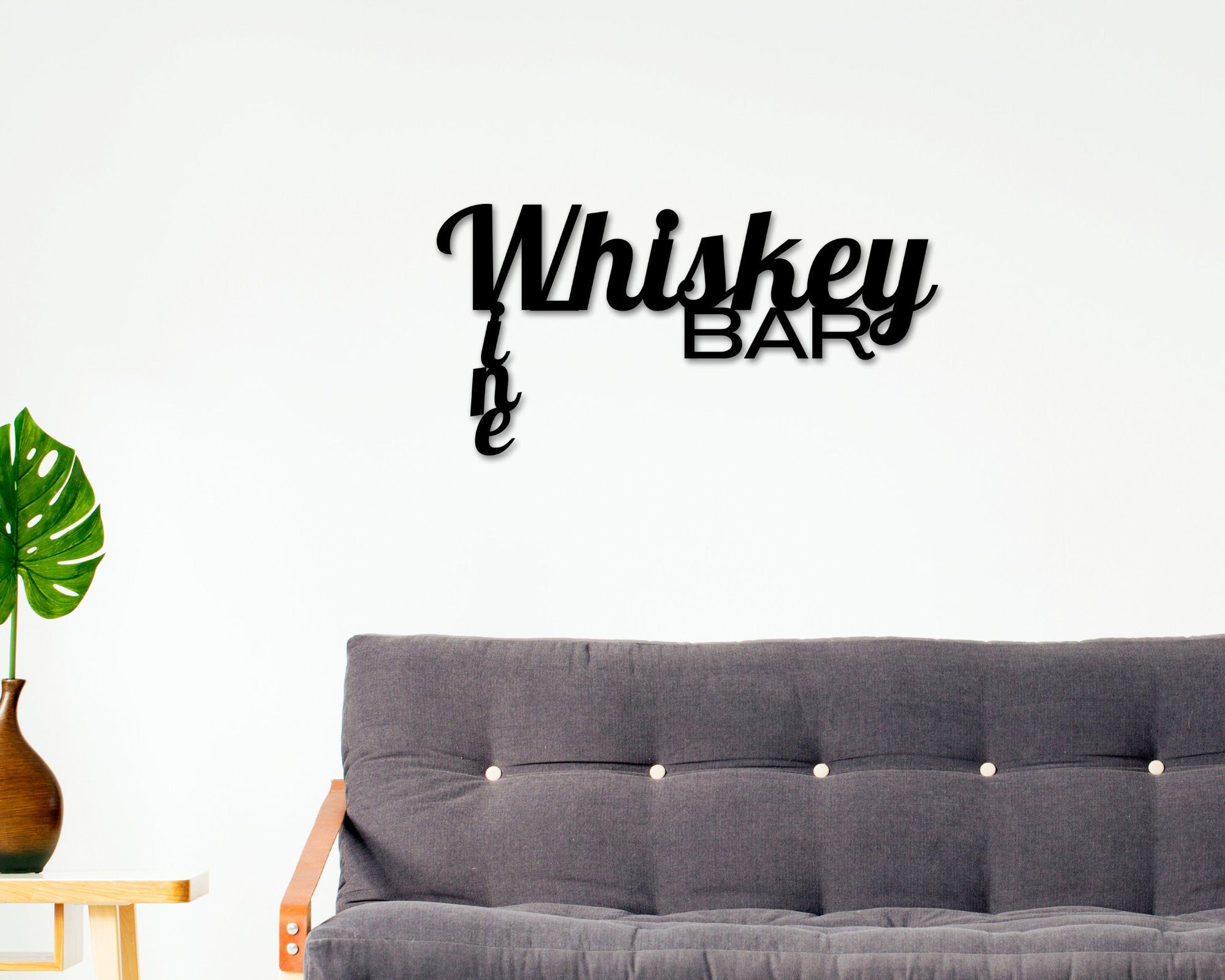 Personalized Bar Metal Sign, Whiskey Wine Bar Sign, Rustic Home Decor, Basement Bar, Wine Decor, Wine Bar Sign, Mother's Day Gift, Wine Gift Laser Cut Metal Signs Custom Gift Ideas 14x14IN