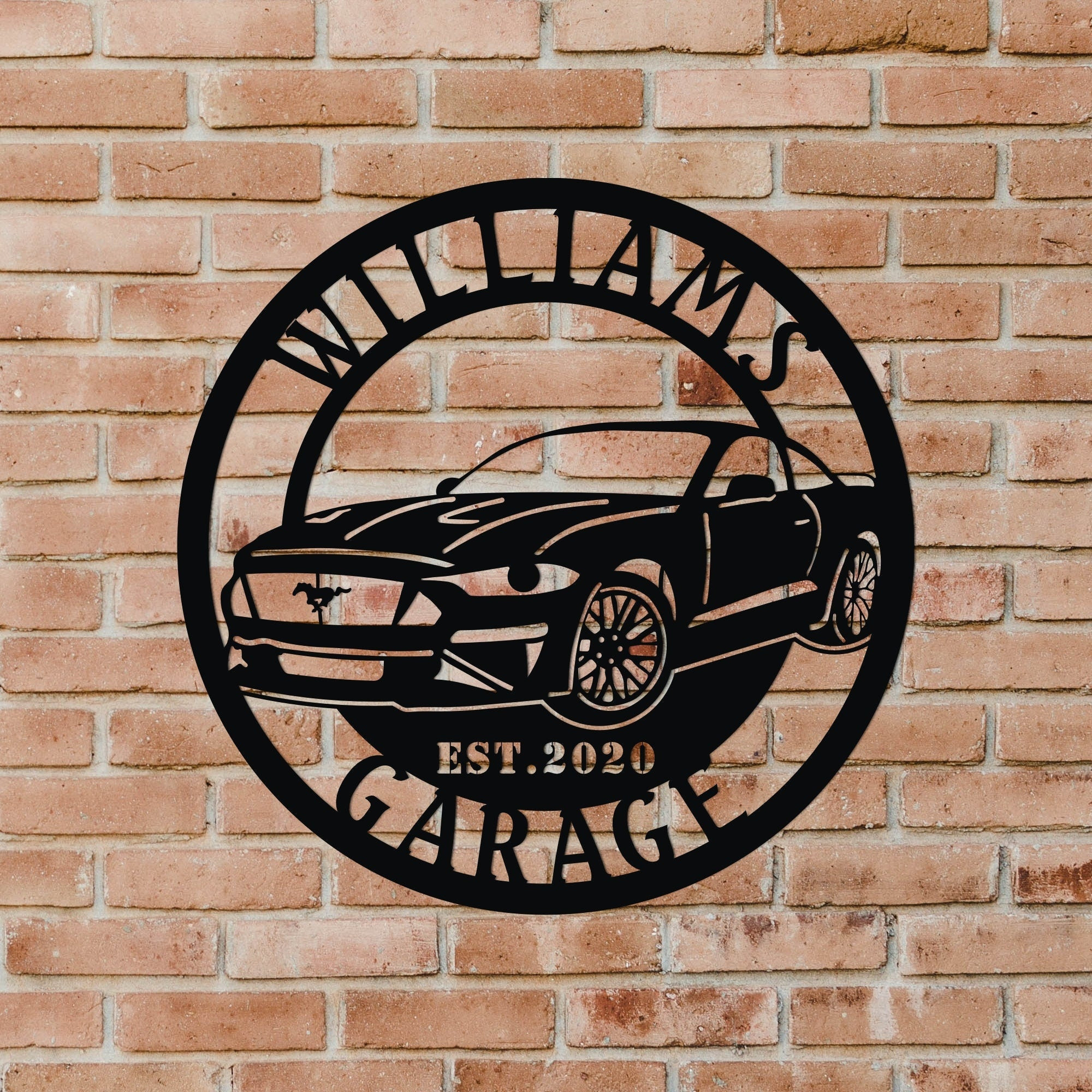 Ford Mustang Metal Sign, Garage Sign, Car Sign, Metal Art, Cut Metal Sign Laser Cut Metal Signs Custom Gift Ideas 12x12IN