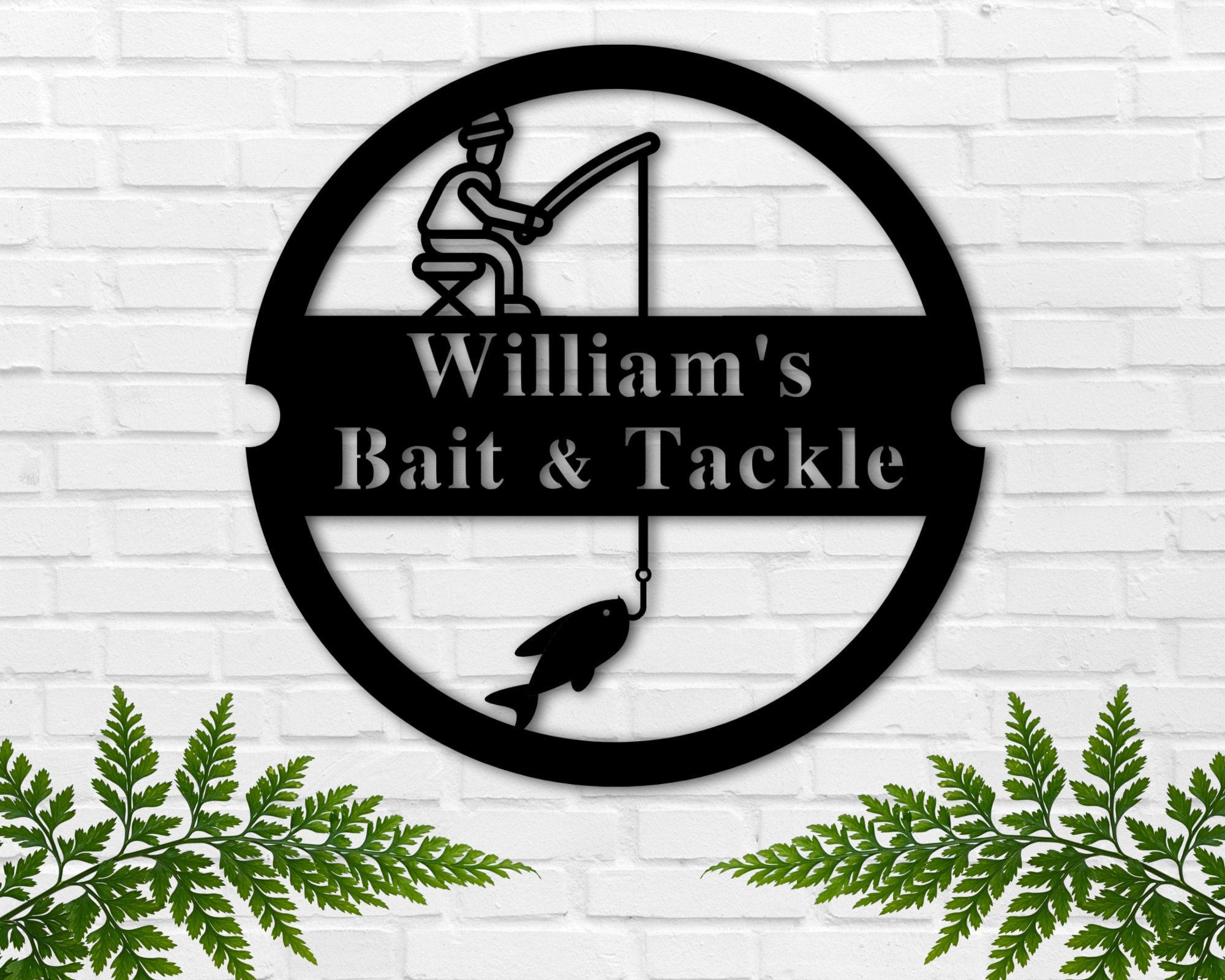 Fishing Metal Sign, Custom Fishing Decor, Personalized Father's Day Gift, Bass Fishing Gift, Gift For Dad, Fisherman Gift, Fishing Supply Laser Cut Metal Signs Custom Gift Ideas 12x12IN