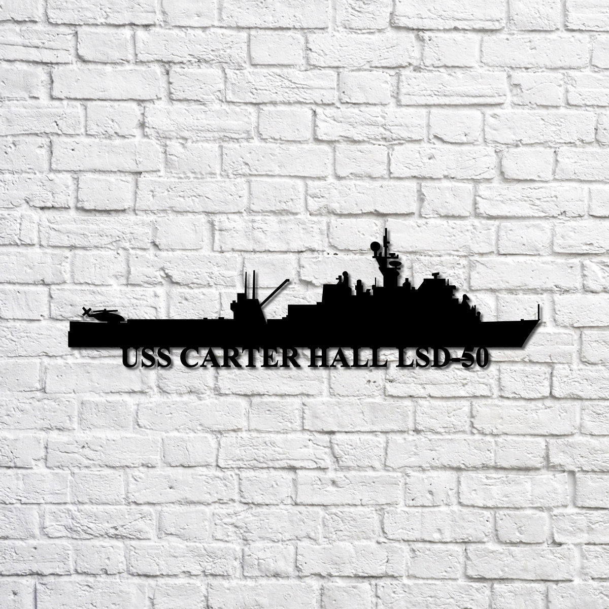 Uss Carter Hall Lsd50 Navy Ship Metal Sign, Memory Wall Metal Sign Gift For Navy Veteran, Navy Ships Silhouette Metal Sign Laser Cut Metal Signs Custom Gift Ideas 12x12IN