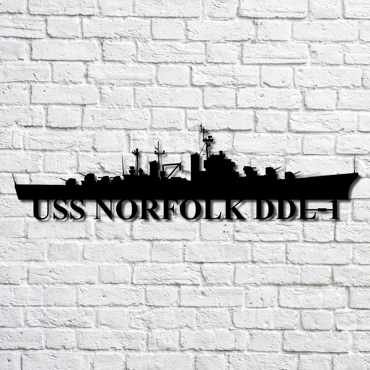 Uss Norfolk Ddl1 Navy Ship Metal Art, Gift For Navy Veteran, Navy Ships Silhouette Metal Art, Navy Home Decor Laser Cut Metal Signs Custom Gift Ideas 12x12IN