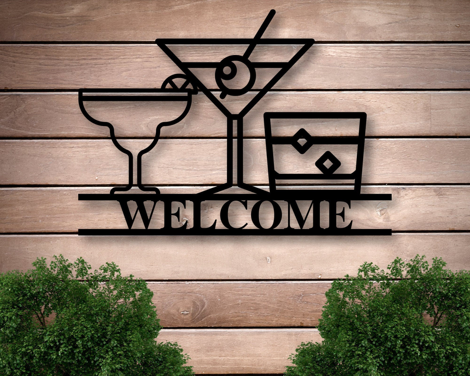Personalized Bar Theme Sign, Custom Happy Hour Sign, Whiskey Sign, Metal Family Name Sign With Margarita, Margarita Lover Gift Laser Cut Metal Signs Custom Gift Ideas 24x24IN