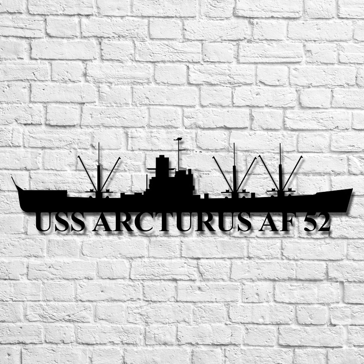 Uss Arcturus Af 52 Navy Ship Metal Art, Custom Us Navy Ship Cut Metal Sign, Gift For Navy Veteran, Navy Ships Silhouette Metal Art, Navy Home Decor Laser Cut Metal Signs Custom Gift Ideas 12x12IN