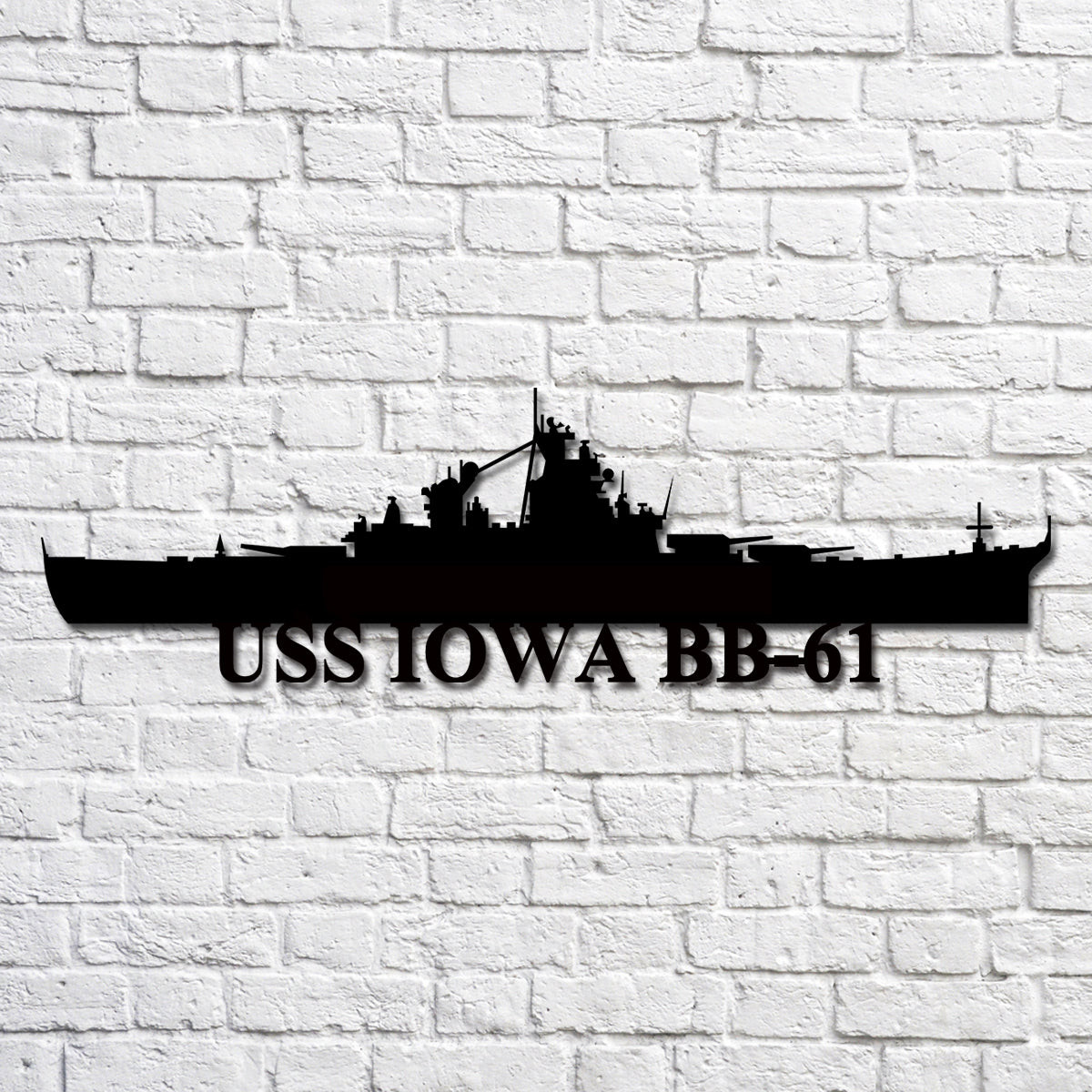 Uss Iowa Bb61 V2 Navy Ship Metal Art, Custom Us Navy Ship Cut Metal Sign, Gift For Navy Veteran, Navy Ships Silhouette Metal Art, Navy Home Decor Laser Cut Metal Signs Custom Gift Ideas 12x12IN