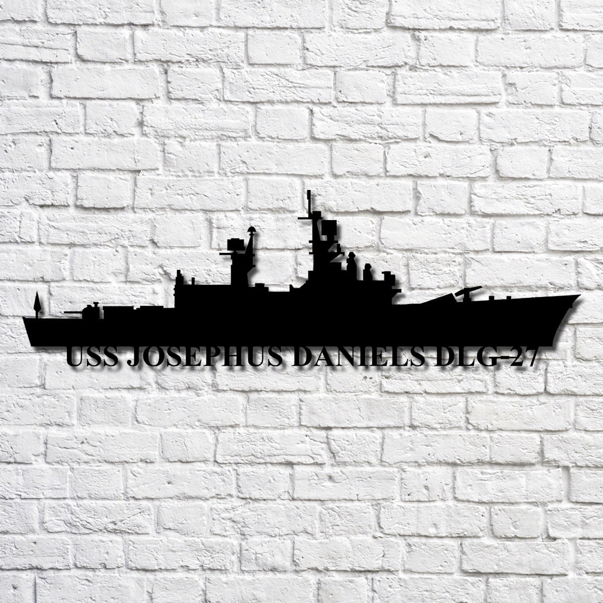 Uss Josephus Daniels Dlg27 Navy Ship Metal Art, Gift For Navy Veteran, Navy Ships Silhouette Metal Art, Navy Home Decor Laser Cut Metal Signs Custom Gift Ideas 12x12IN
