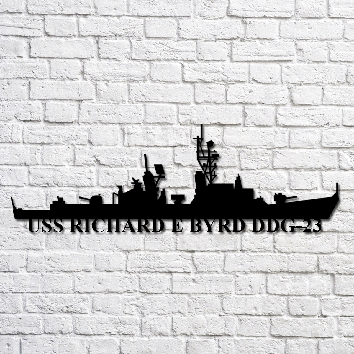 Uss Richard E Byrd Ddg 23 Navy Ship Metal Art, Gift For Navy Veteran, Navy Ships Silhouette Metal Art, Navy Home Decor Laser Cut Metal Signs Custom Gift Ideas 12x12IN