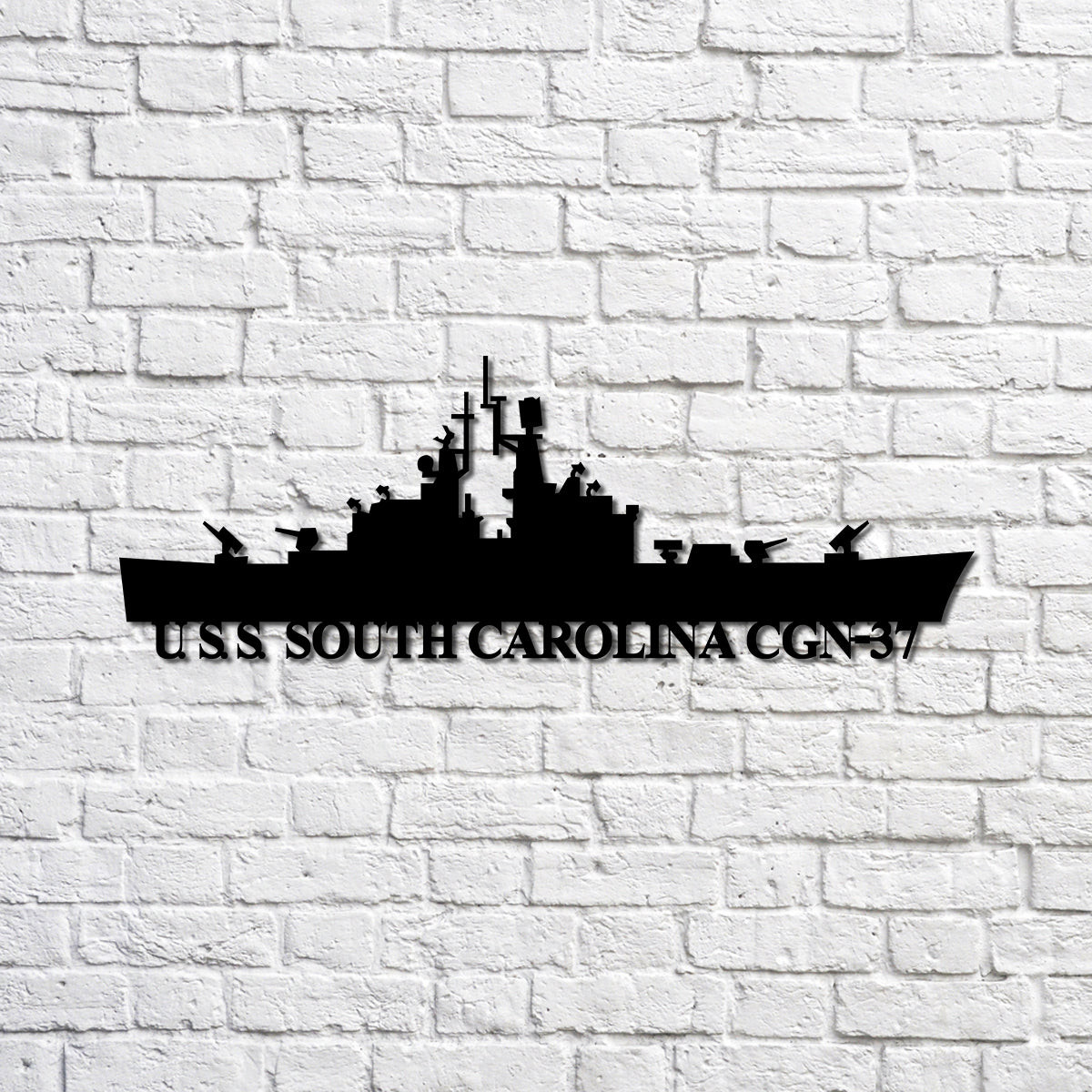 Uss South Carolina Cgn37 Navy Ship Metal Sign, Memory Wall Metal Sign Gift For Navy Veteran, Navy Ships Silhouette Metal Sign Laser Cut Metal Signs Custom Gift Ideas 12x12IN
