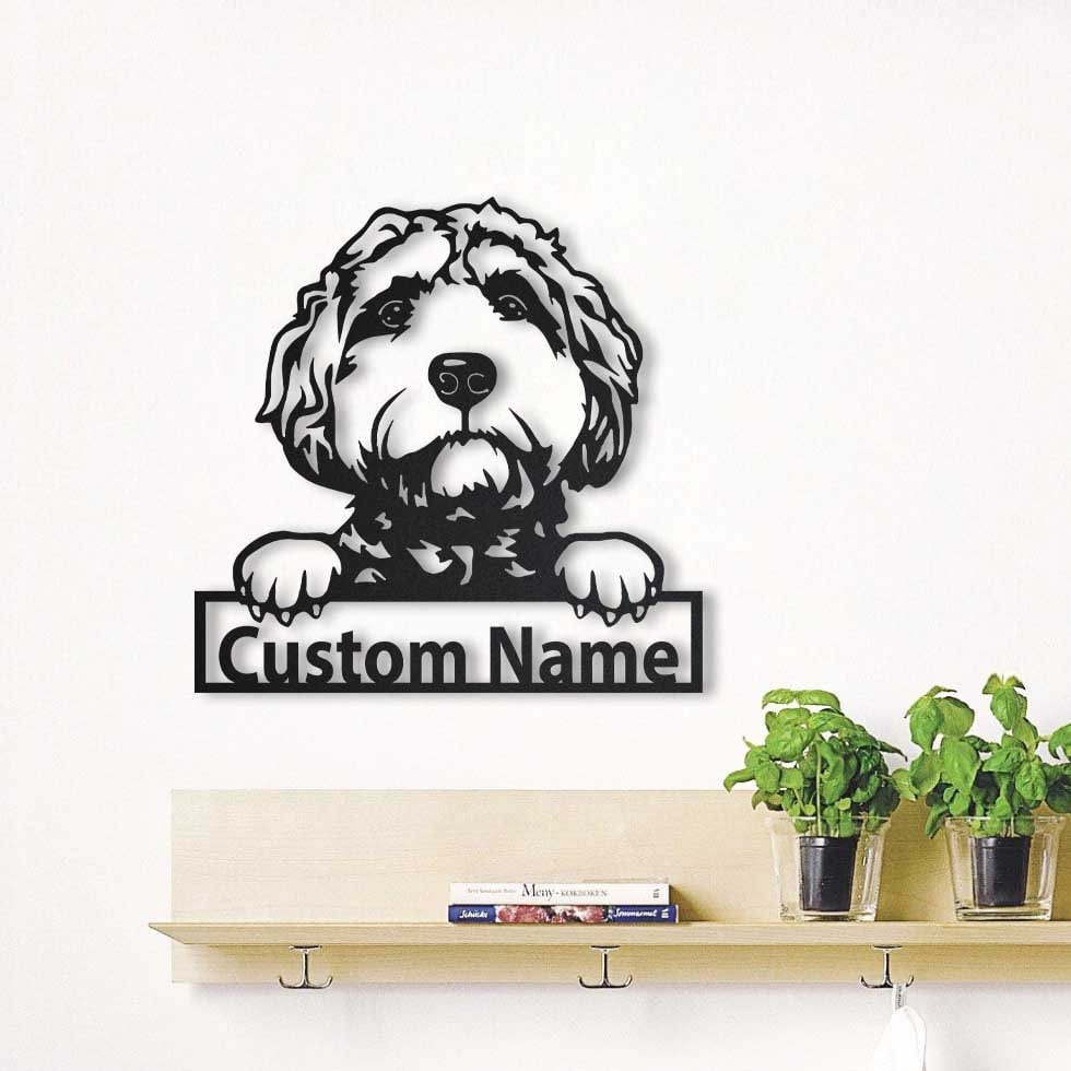 Personalized Goldendoodle Dog Metal Sign Art, Custom Goldendoodle Dog Metal Sign, Goldendoodle Dog Gifts Funny, Dog Gift, Animal Custom, Laser Cut Metal Signs Custom Gift Ideas 14x14IN