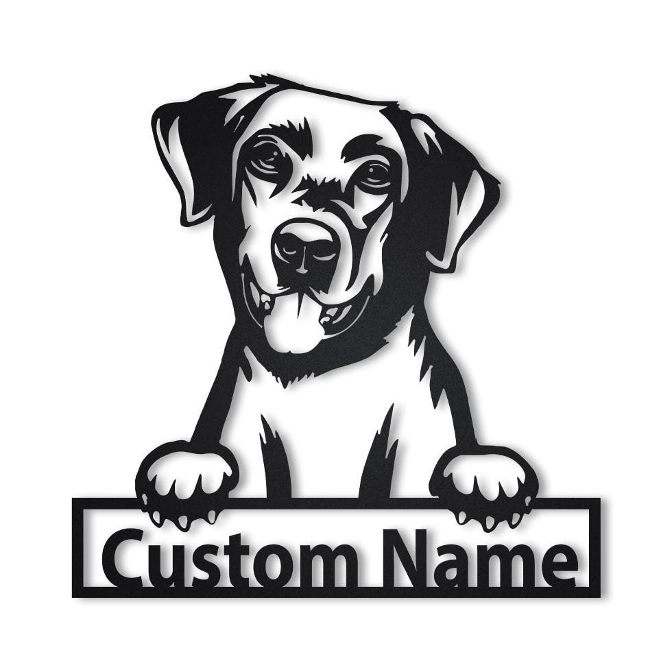 Personalized Labrador Retriever Dog Metal Sign Art, Custom Labrador Retriever Metal Sign, Birthday Gift, Animal Funny, Father&#39;s Day Gift, Laser Cut Metal Signs Custom Gift Ideas 12x12IN