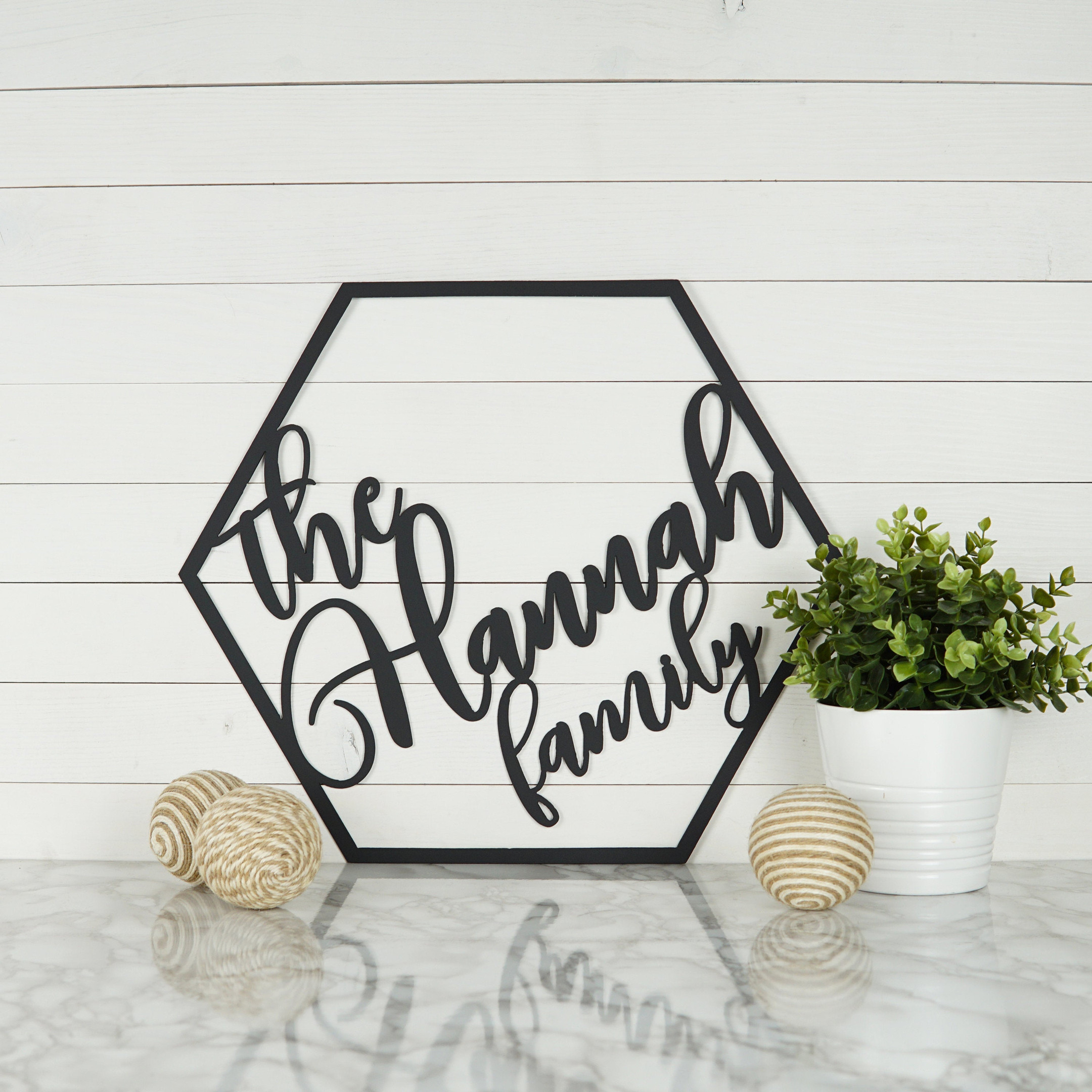 Custom Family Name Metal Sign Anniversary Gift Personalized Wedding Gift Last Name Sign Couples Gift Housewarming Gift, Laser Cut Metal Signs Custom Gift Ideas 12x12IN