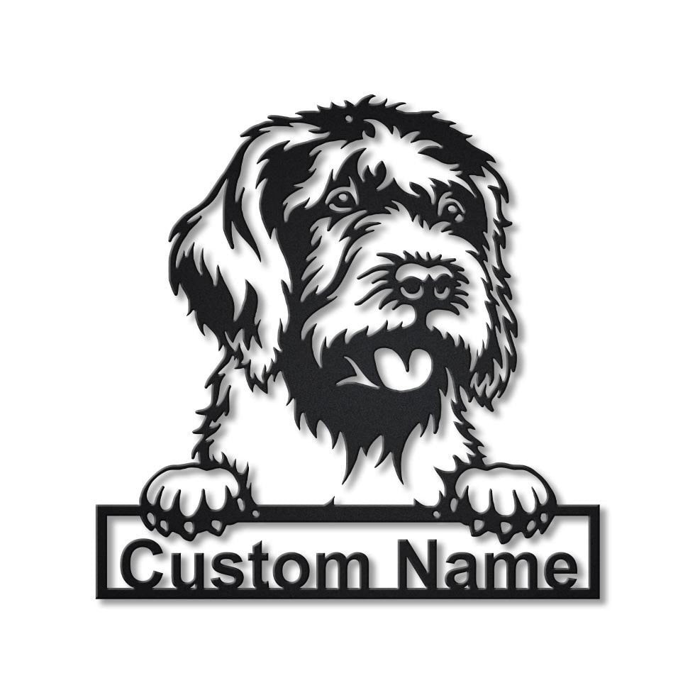 Personalized Wirehaired Pointing Griffon Dog Metal Sign Art, Custom Wirehaired Pointing Griffon Metal Sign, Dog Gift, Animal Funny, Laser Cut Metal Signs Custom Gift Ideas 12x12IN