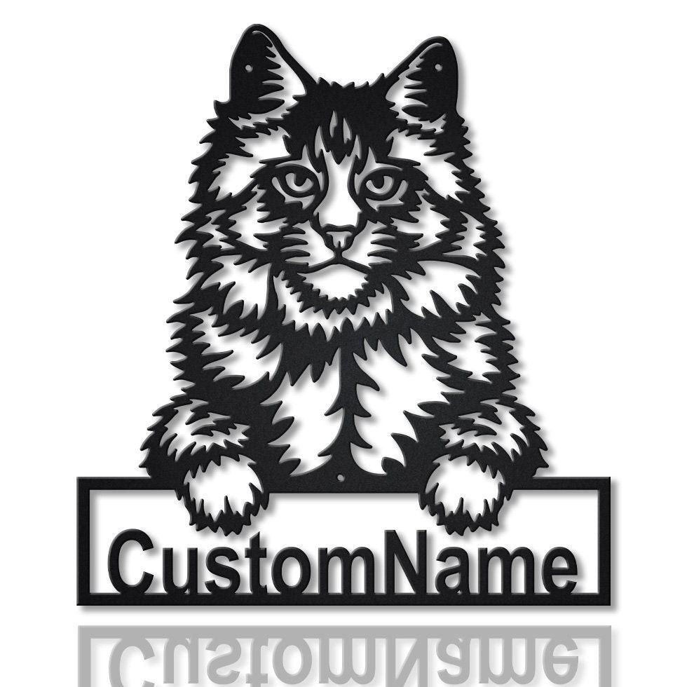 Personalized Main Coon Cat Metal Sign Art, Custom Main Coon Cat Metal Sign, Father&#39;s Day Gift, Pets Gift, Birthday Gift, Laser Cut Metal Signs Custom Gift Ideas 12x12IN