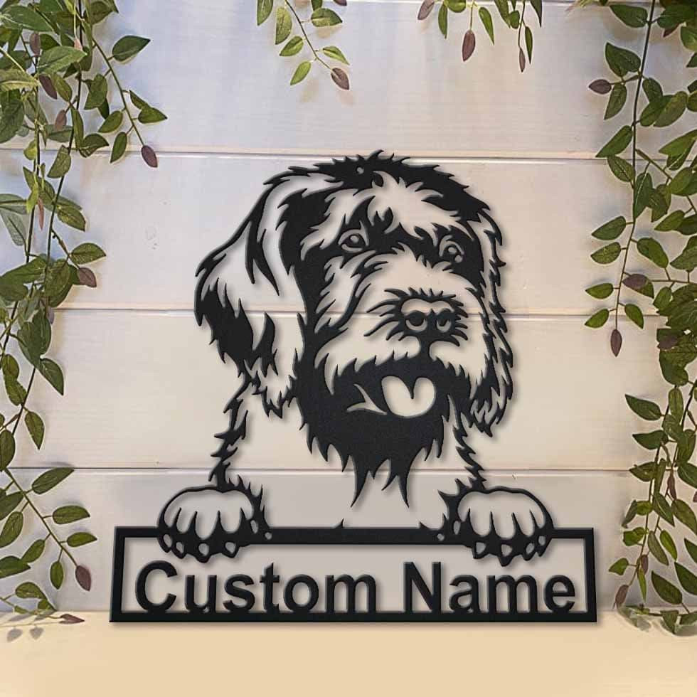 Personalized Wirehaired Pointing Griffon Dog Metal Sign Art, Custom Wirehaired Pointing Griffon Metal Sign, Dog Gift, Animal Funny, Laser Cut Metal Signs Custom Gift Ideas 14x14IN