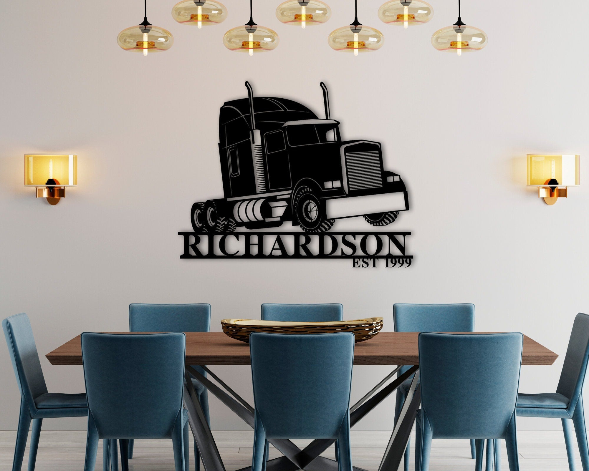 Customized Metal Trucker Sign, Truck Driver Name Sign, Trucker Sign, Personalized Sign, Custom Metal Name Sign, Gift For Him, Rustic Decor, Metal Laser Cut Metal Signs Custom Gift Ideas 12x12IN
