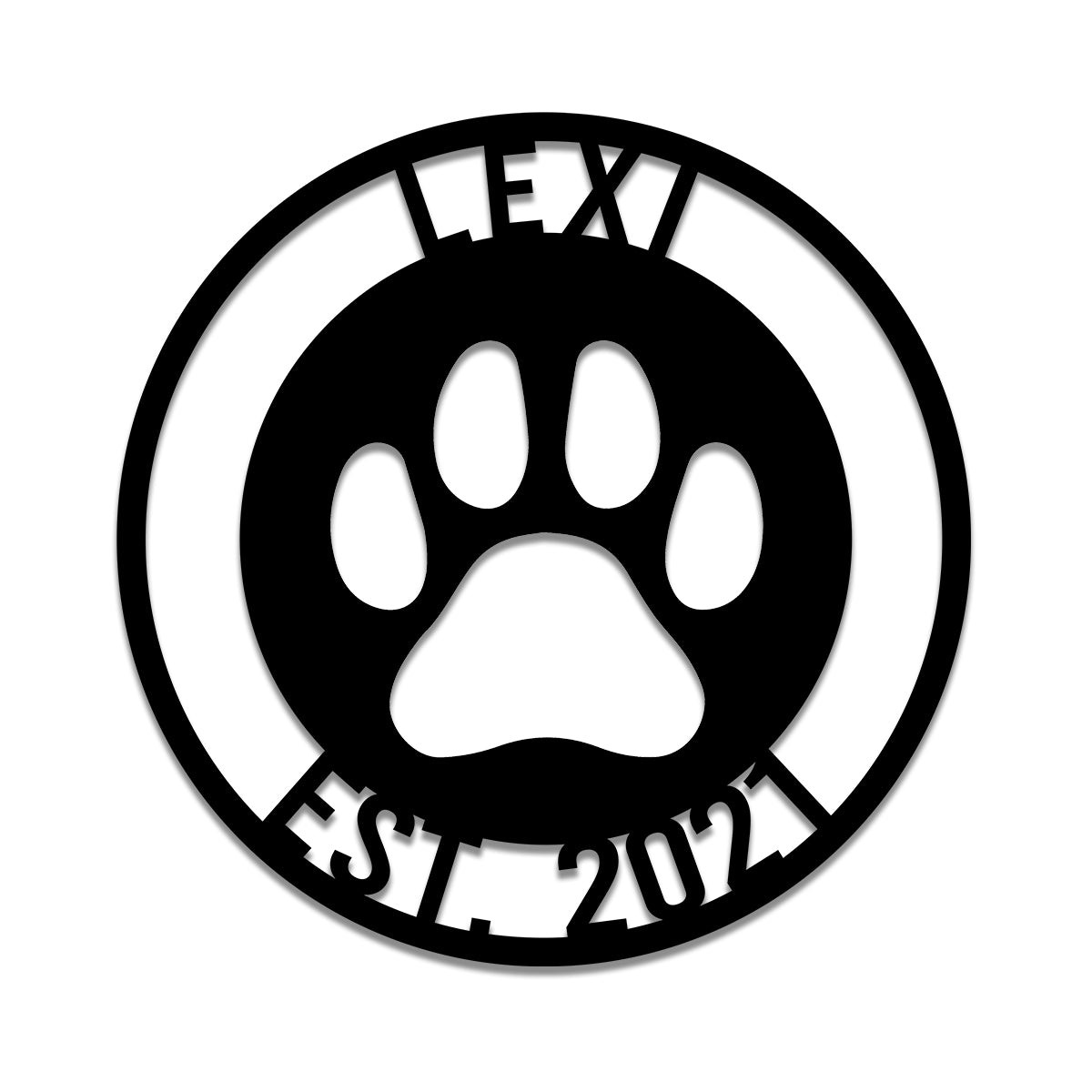 Personalized Dog Paw Metal Sign, Custom Pet Art Gift For Dog Lovers, Metal Laser Cut Metal Signs Custom Gift Ideas 18x18IN