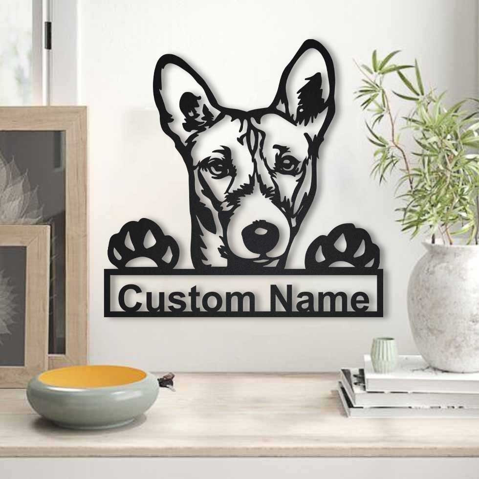 Personalized Basenji Dog Metal Sign Art, Custom Basenji Dog Metal Sign, Dog Gift, Birthday Gift, Animal Funny, Laser Cut Metal Signs Custom Gift Ideas 14x14IN