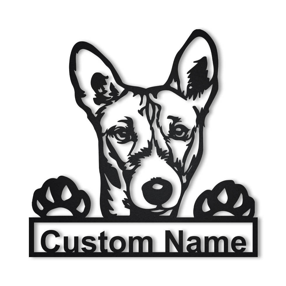 Personalized Basenji Dog Metal Sign Art, Custom Basenji Dog Metal Sign, Dog Gift, Birthday Gift, Animal Funny, Laser Cut Metal Signs Custom Gift Ideas 12x12IN