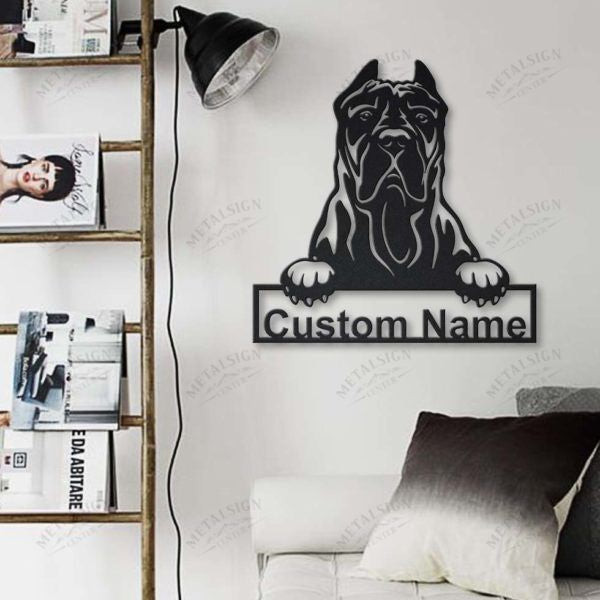 Presa Canario Dog Personalized Metal Wall Decor, Cut Metal Sign, Metal Wall Art, Metal House Sign, Metal Laser Cut Metal Signs Custom Gift Ideas 14x14IN