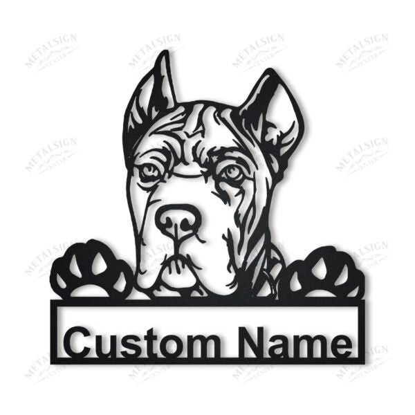 Cane Corso Dog Personalized Metal Wall Decor, Cut Metal Sign, Metal Wall Art, Metal House Sign, Metal Laser Cut Metal Signs Custom Gift Ideas 14x14IN