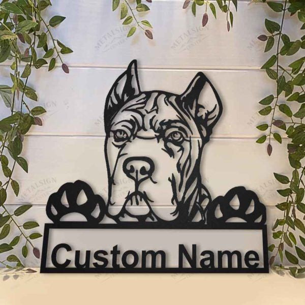 Cane Corso Dog Personalized Metal Wall Decor, Cut Metal Sign, Metal Wall Art, Metal House Sign, Metal Laser Cut Metal Signs Custom Gift Ideas 12x12IN
