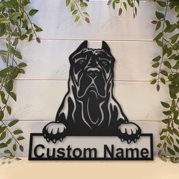 Presa Canario Dog Personalized Metal Wall Decor, Cut Metal Sign, Metal Wall Art, Metal House Sign, Metal Laser Cut Metal Signs Custom Gift Ideas 12x12IN