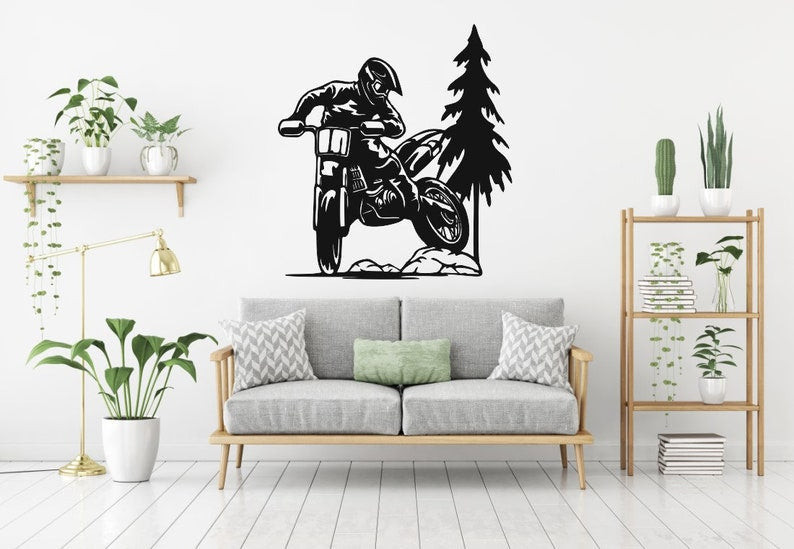 Cross Motorcycle Metal Sign, Metal Wall Art, Home Decor, Metal Laser Cut Metal Signs Custom Gift Ideas 12x12IN