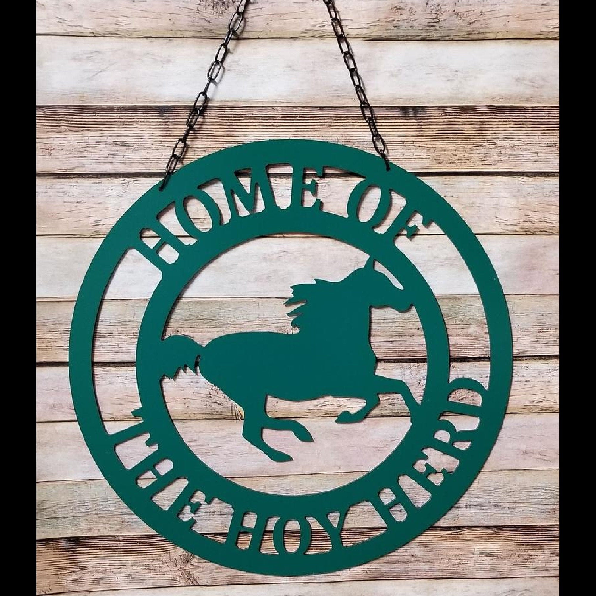 RosabellaPrint Equestrian Gifts Custom Gift For Horse Lover, Horse Farm Sign Personalized Family Name Or Address Ranch Decor Laser Cut Metal Signs Custom Gift Ideas 12x12IN