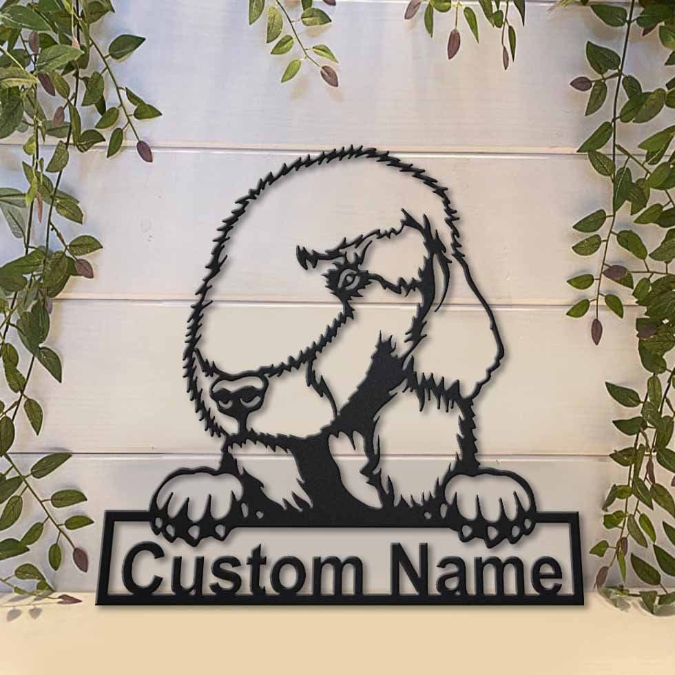 Personalized Bedlington Terrier Dog Metal Sign Art, Custom Bedlington Terrier Dog Metal Sign, Dog Gift, Animal Funny, Birthday Gift, Laser Cut Metal Signs Custom Gift Ideas 14x14IN