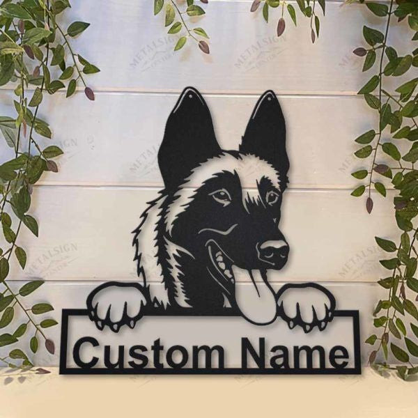 Malinois Dog Personalized Metal Wall Decor, Cut Metal Sign, Metal Wall Art, Metal House Sign, Metal Laser Cut Metal Signs Custom Gift Ideas 12x12IN