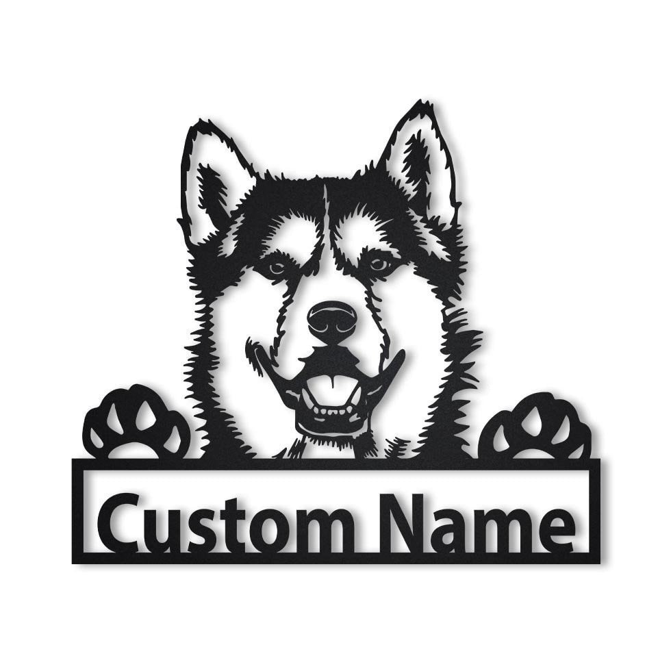 Personalized Siberian Husky Dog Metal Sign Art, Custom Siberian Husky Dog Metal Sign, Dog Gifts Funny, Dog Gift, Animal Custom, Laser Cut Metal Signs Custom Gift Ideas 12x12IN