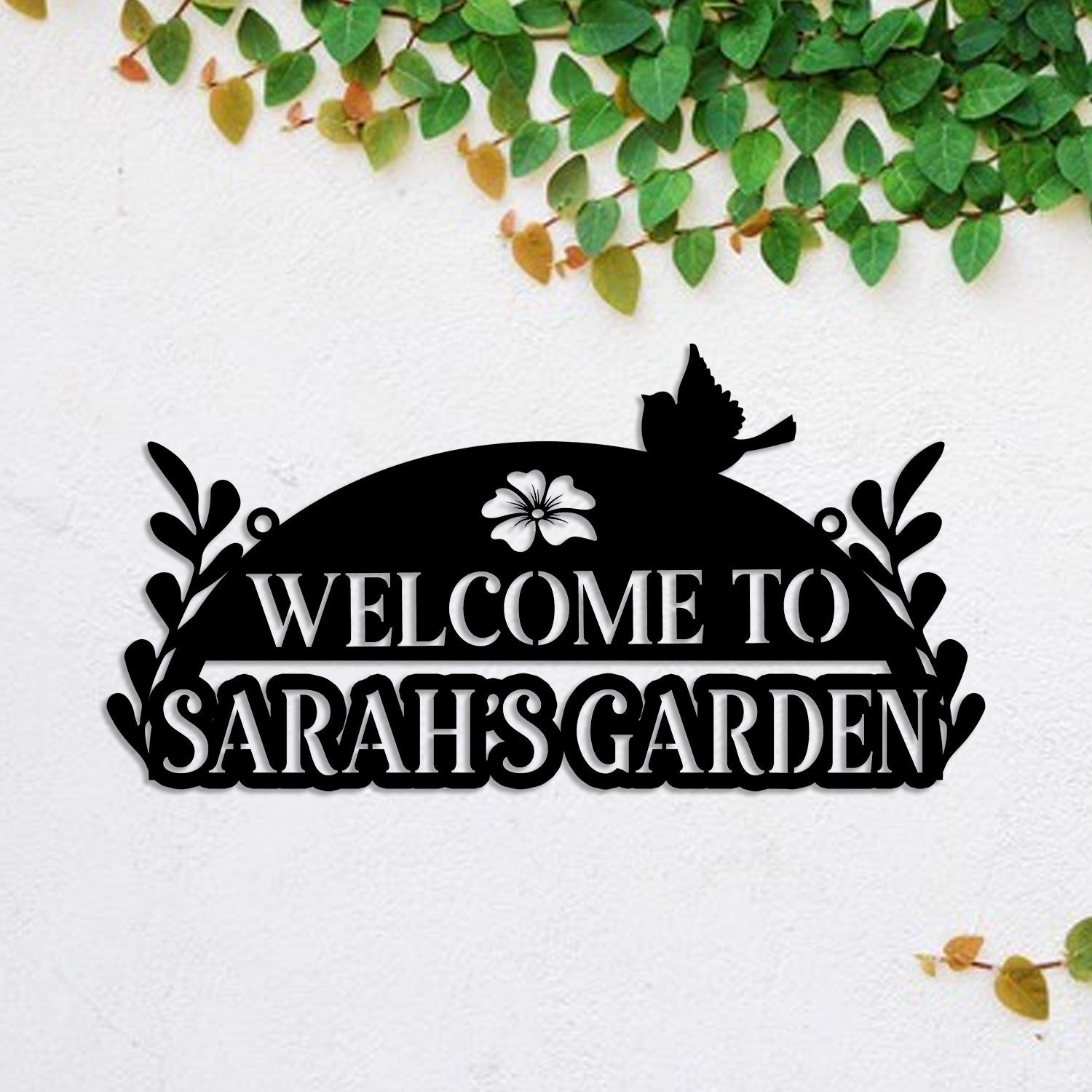 Personalized Metal Garden Sign, Stake, Home Decor, Wedding Art Gift For Her, Gardening Lovers, Metal Laser Cut Metal Signs Custom Gift Ideas 14x14IN