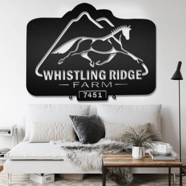 Horse Whistling Rider Of Farm Custom Welcome Sign Personalized Horse Metal Sign, Horseshoe Art, Western Decor, Initial Metal Sign, Housewarming Gift, Farmhouse Decor Afcultures Metal Wall Art Decor, Metal Laser Cut Metal Signs Custom Gift Ideas 14x14IN