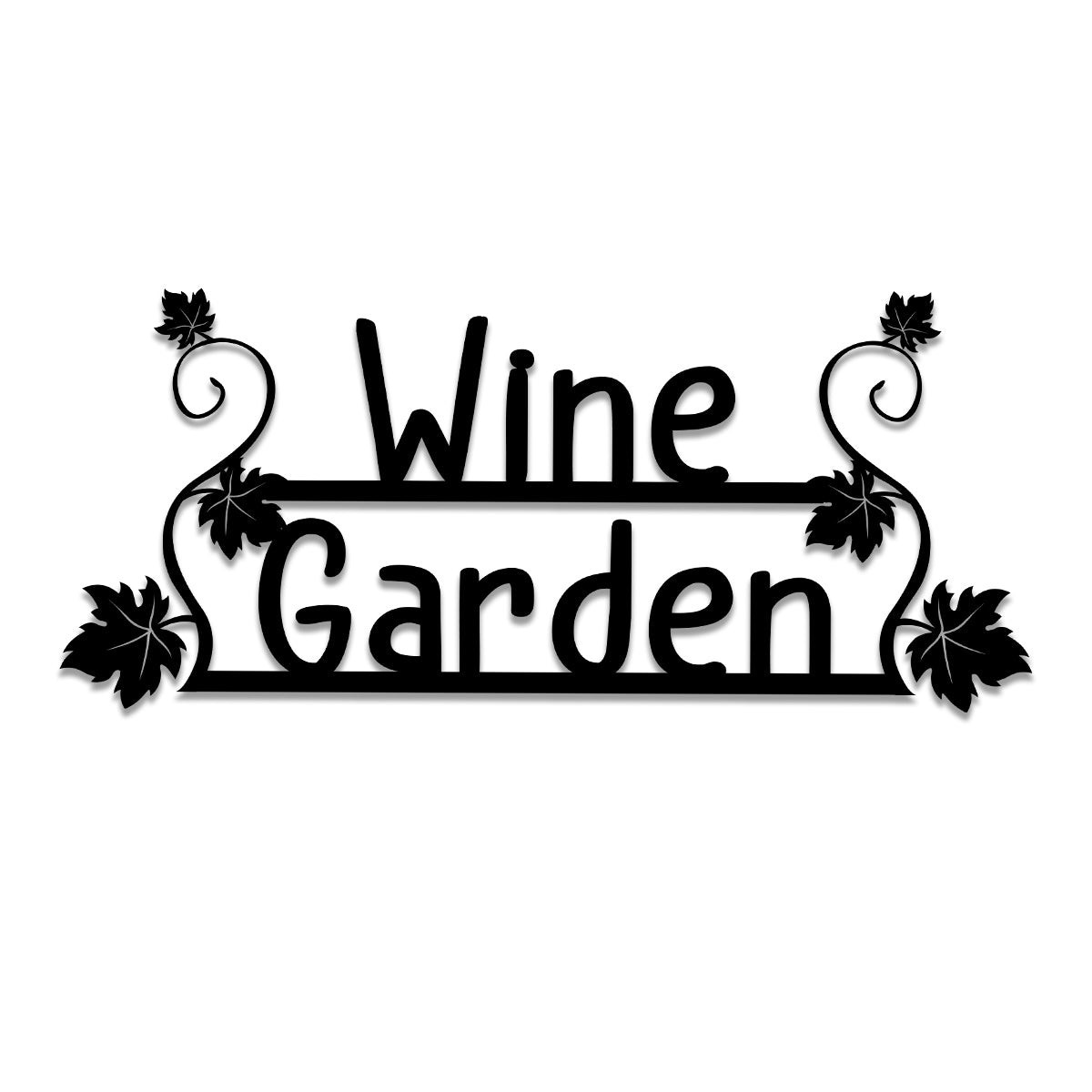 Grape Wine Garden Metal Bar Sign, Custom Pub, Tap, Lounge, Caf�, Home Wall Decor, Wedding, Anniversary Art Gift, Metal Laser Cut Metal Signs Custom Gift Ideas 12x12IN