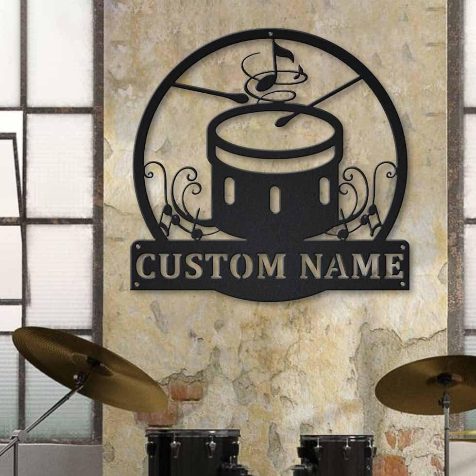 Personalized Bass Drum Monogram Metal Sign Art, Custom Bass Drum Name Metal Sign, Bass Drum Gifts For Birthday, Musical Instrument Gift, Laser Cut Metal Signs Custom Gift Ideas 24x24IN