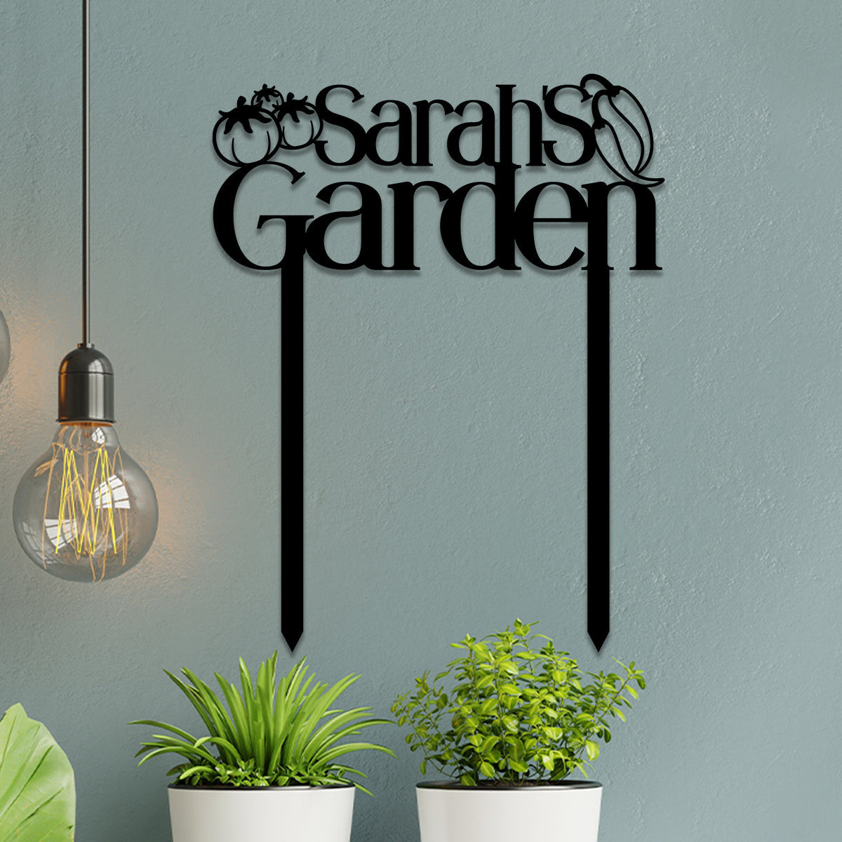 Metal Garden Sign, Custom Outdoor Garden Stake, Metal Laser Cut Metal Signs Custom Gift Ideas 18x18IN