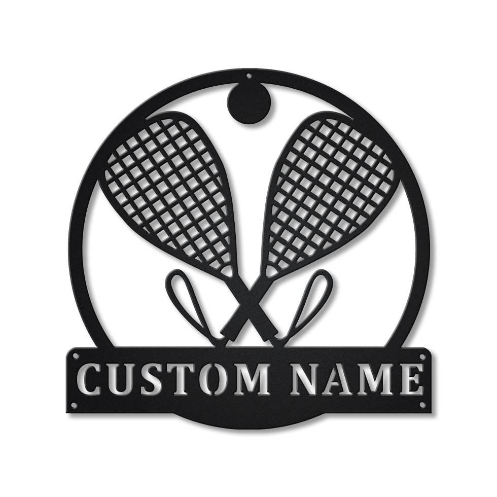 Personalized Racquetball Sport Monogram Metal Sign Art, Custom Racquetball Sport Metal Sign, Hobbie Gifts, Sport Gift, Birthday Gift, Laser Cut Metal Signs Custom Gift Ideas 12x12IN