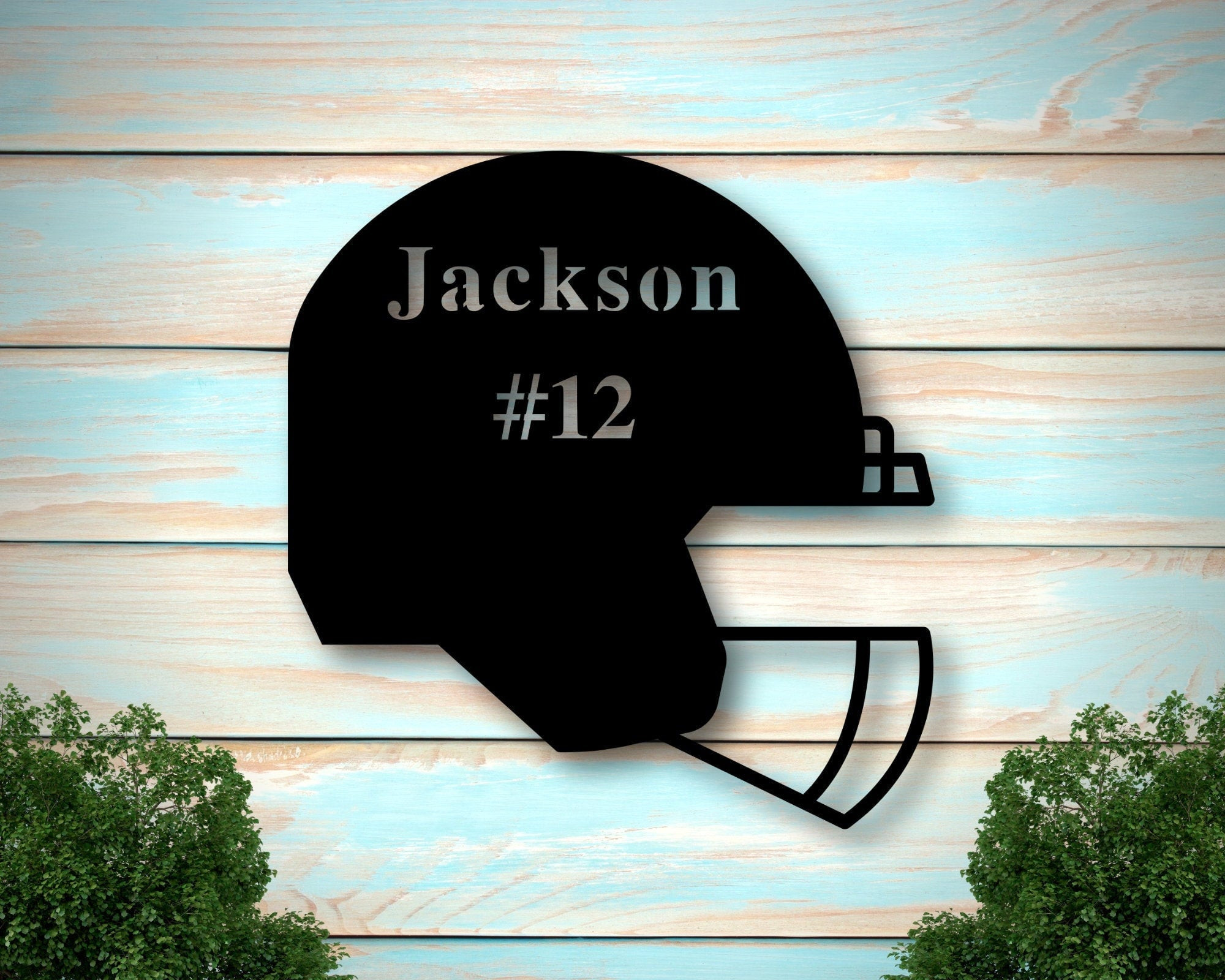 Personalized Metal Football Sign, Football Gift For Boys, Personalized Football For Boys Room, Metal Football Sign, Laser Cut Metal Signs Custom Gift Ideas 14x14IN