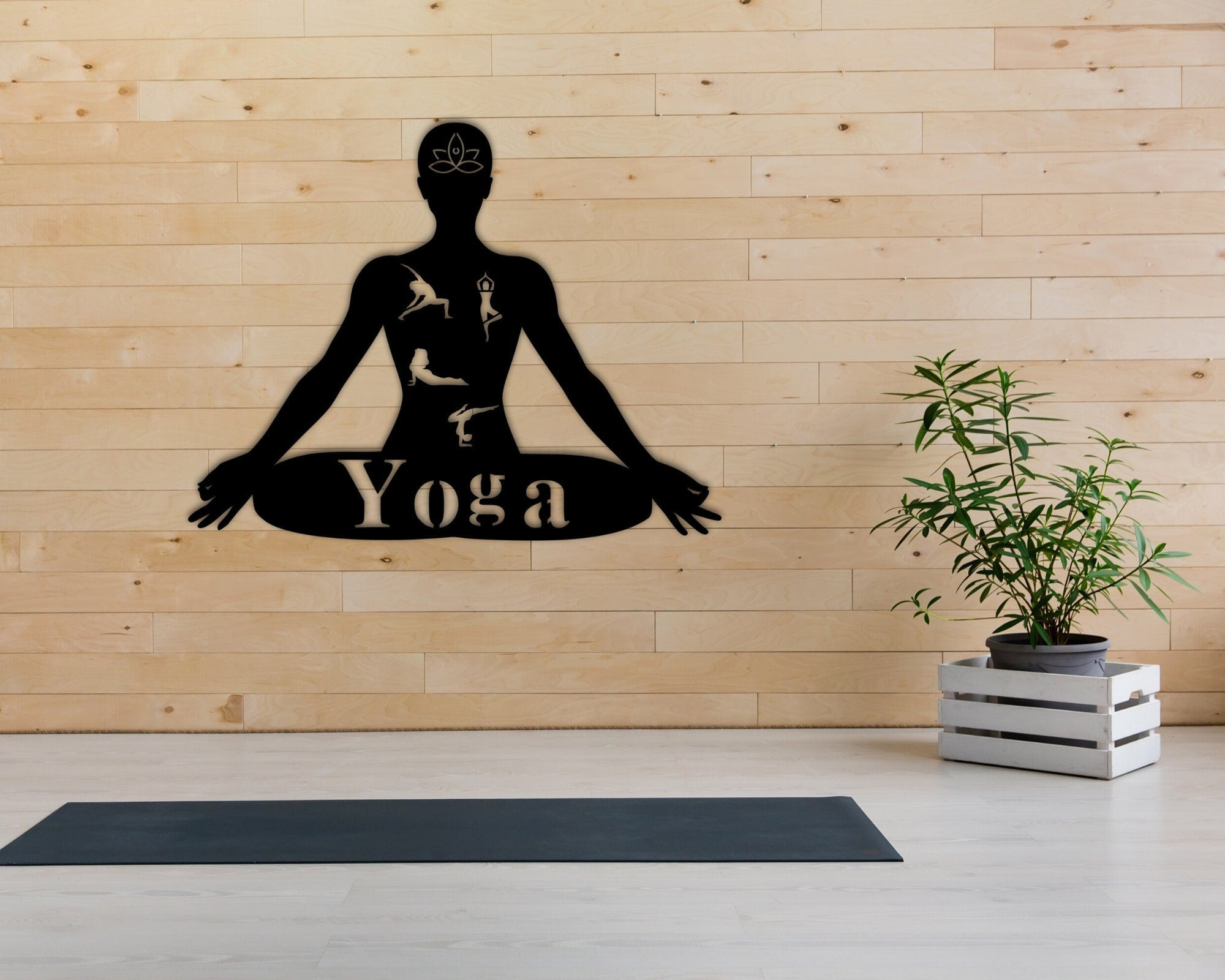 Yoga Sign Personalized, Home Yoga Sign, Personalized Yoga Sign, Yoga Sign For Home Metal Sign, Custom Yoga Sign, Yoga Decor, Yoga Decoration, Laser Cut Metal Signs Custom Gift Ideas 12x12IN