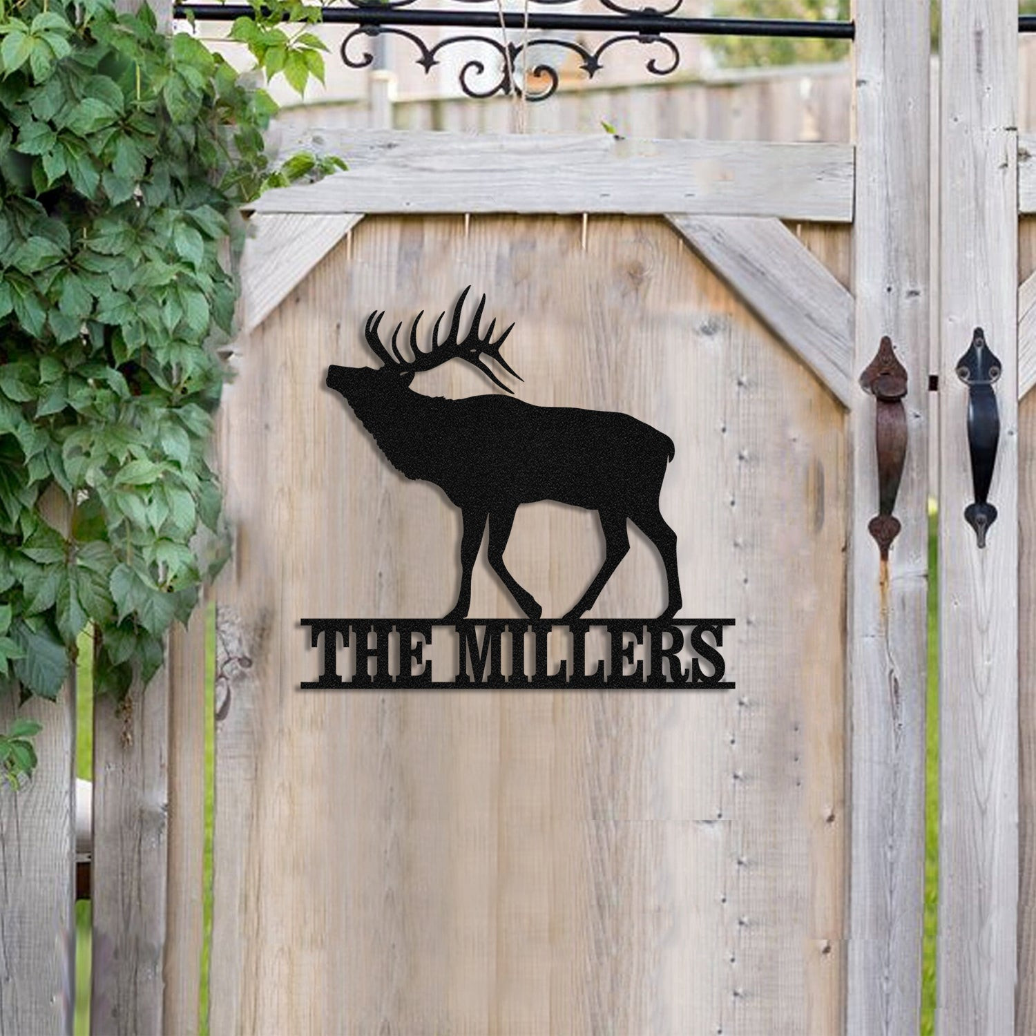 Elk Deer Hunting Hunter Metal Sign, Custom Outdoor Farm, Cabin, Lodge, Camp, Wall Decor, Art Gift For Him, Metal Laser Cut Metal Signs Custom Gift Ideas 12x12IN