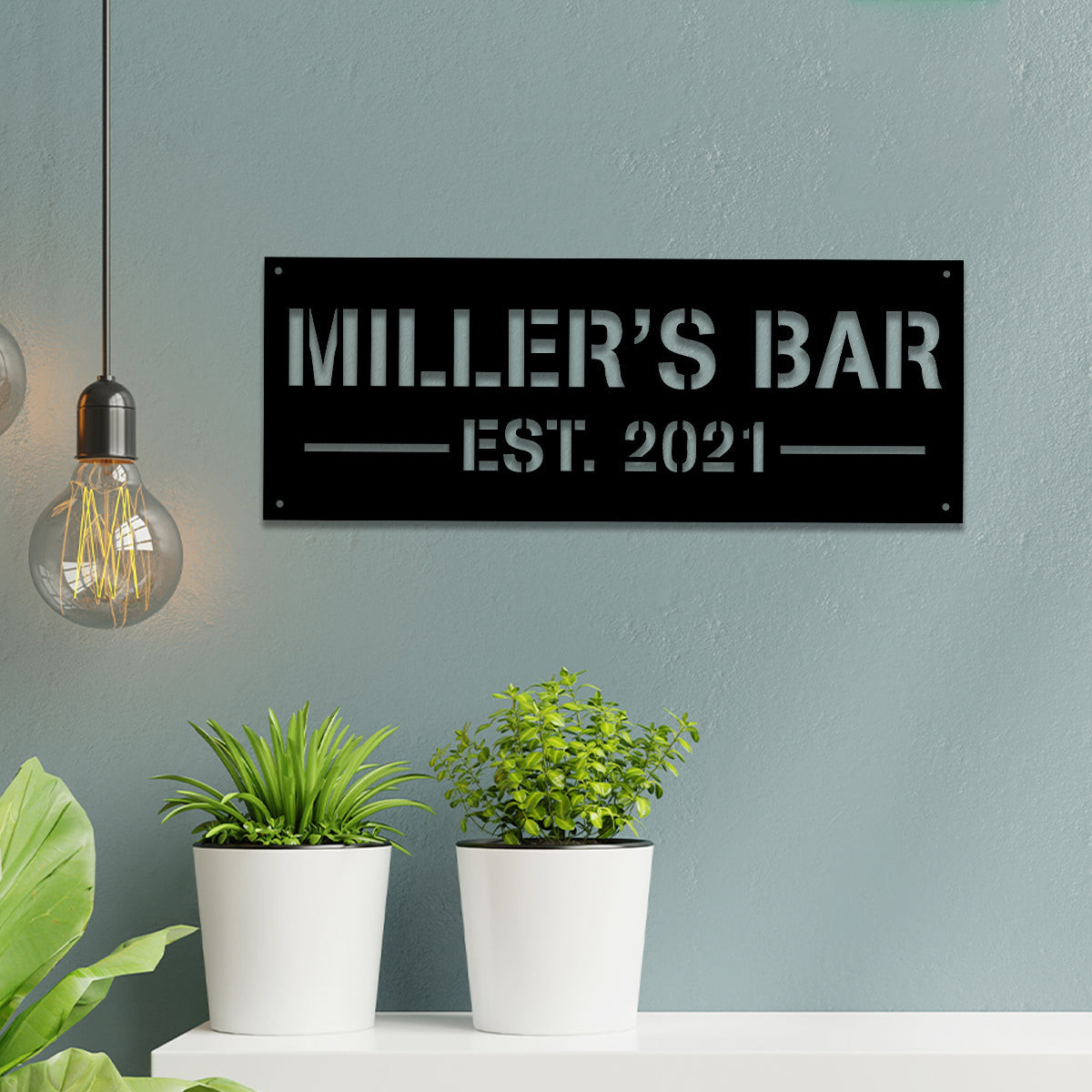 Personalized Metal Bar Sign, Pub, Tap, Lounge, Home Wall Decor, Wedding, Anniversary Art Gift For Him/her, Metal Laser Cut Metal Signs Custom Gift Ideas 14x14IN