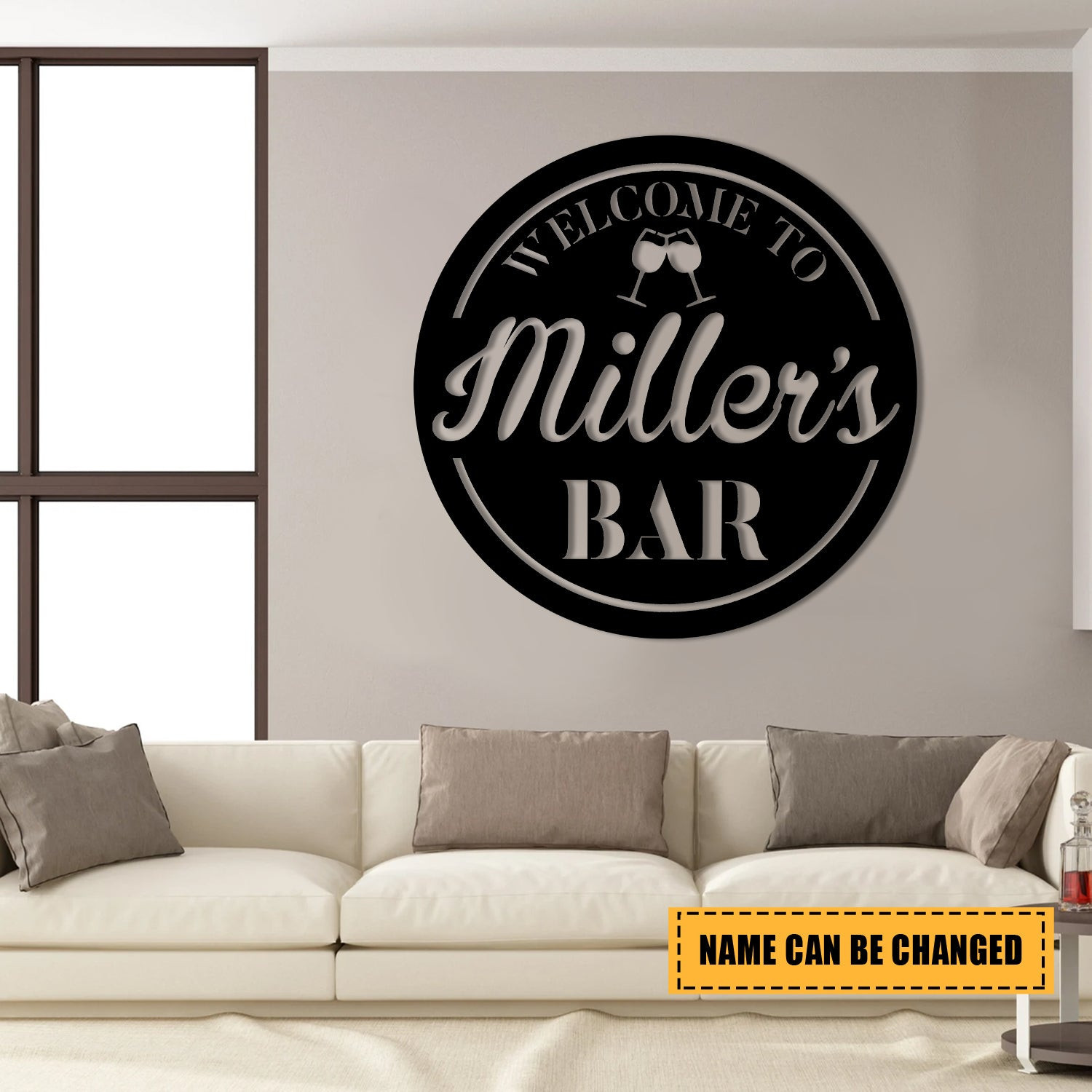 Personalized Wine Liquor Metal Bar Sign, Pub, Lounge, Caf� Wall Decor, Wedding, Anniversary Art Gift For Him/her, Metal Laser Cut Metal Signs Custom Gift Ideas 14x14IN