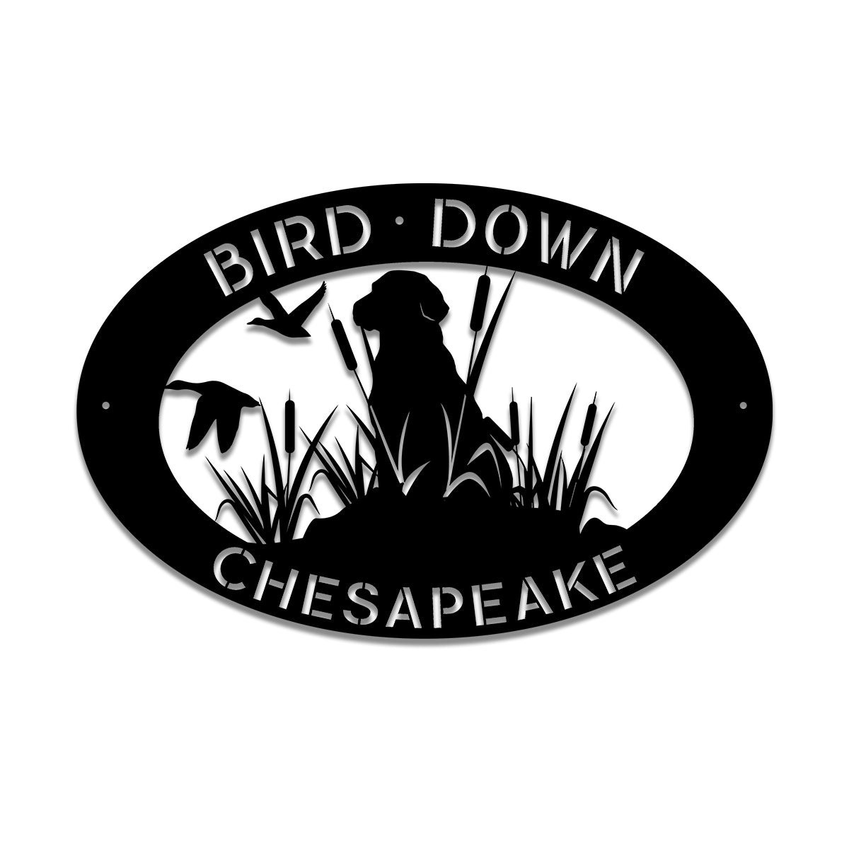 Personalized Chesapeake Hunting Dog Metal Sign, Metal Laser Cut Metal Signs Custom Gift Ideas 14x14IN