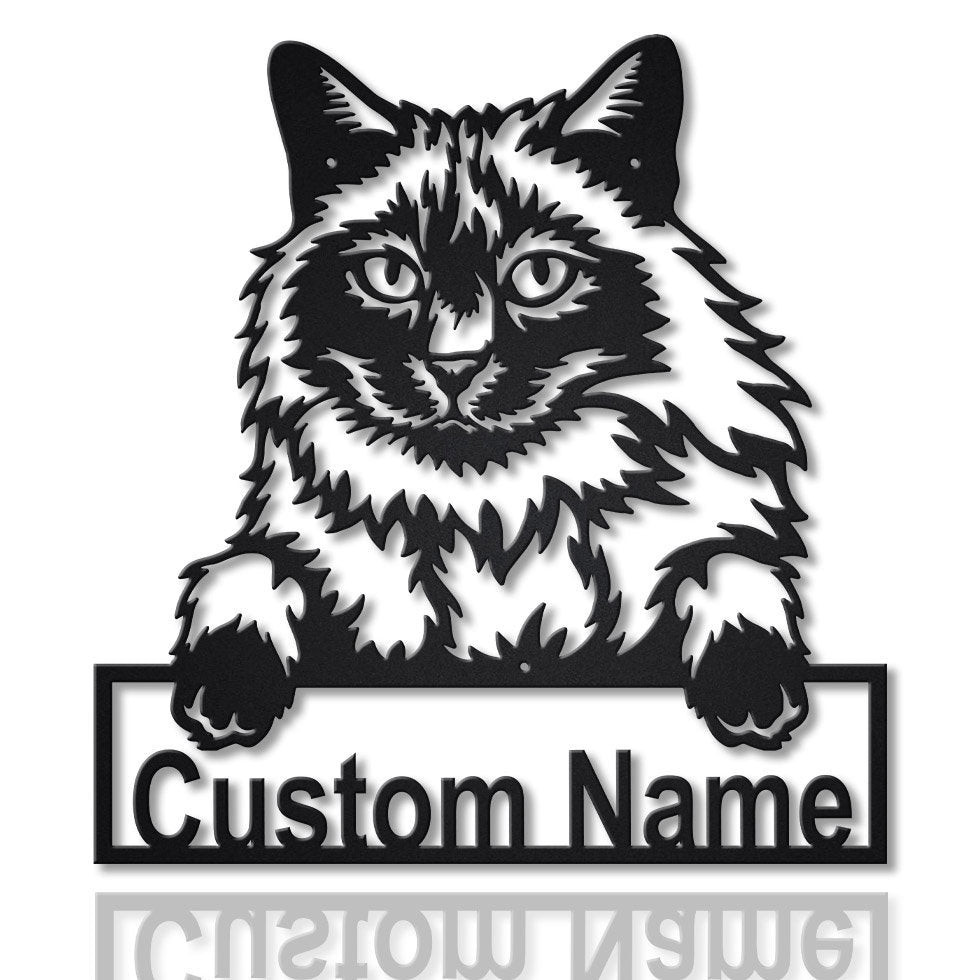 Personalized Balinese Cat Metal Sign Art, Custom Balinese Cat Metal Sign, Father&#39;s Day Gift, Pets Gift, Birthday Gift, Laser Cut Metal Signs Custom Gift Ideas 12x12IN