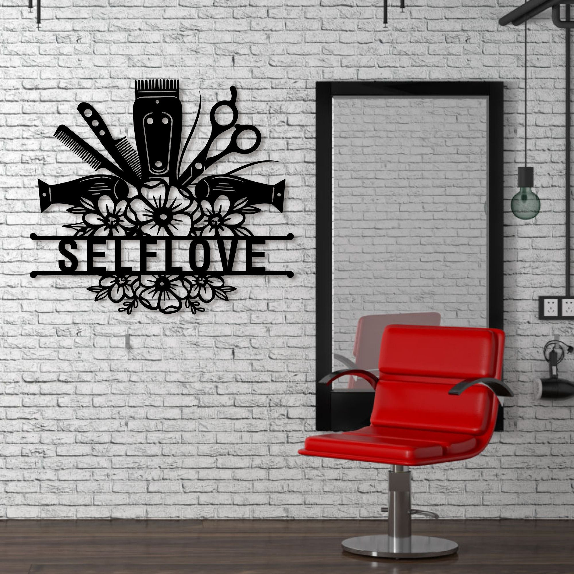 Personalized Hair Salon Metal Wall Art, Cut Metal Sign, Metal Wall Art, Metal House Sign, Metal Laser Cut Metal Signs Custom Gift Ideas 14x14IN