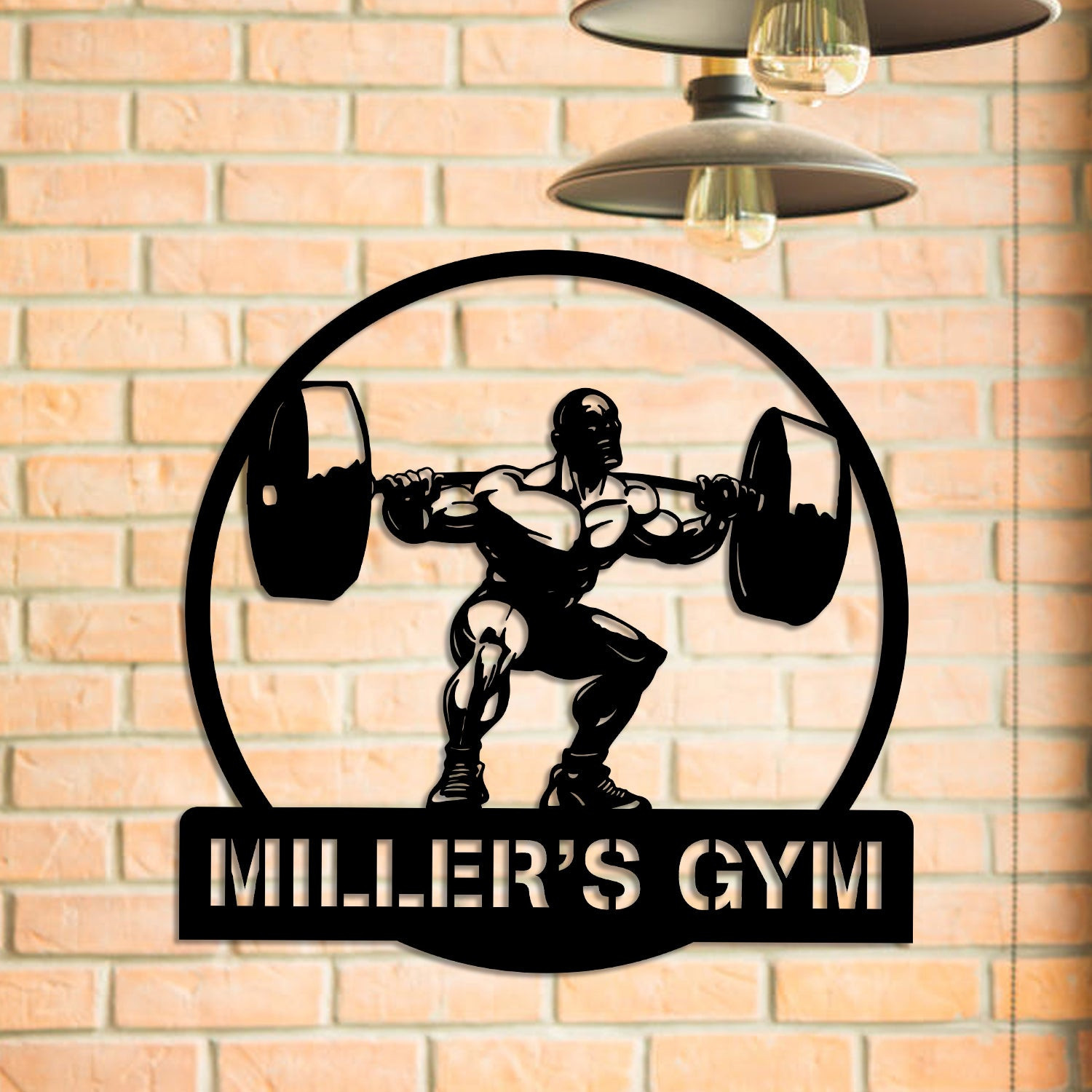 Personalized Metal Gym Sign, Fitness Center, Club, Home Wall Decor, Metal Laser Cut Metal Signs Custom Gift Ideas 24x24IN