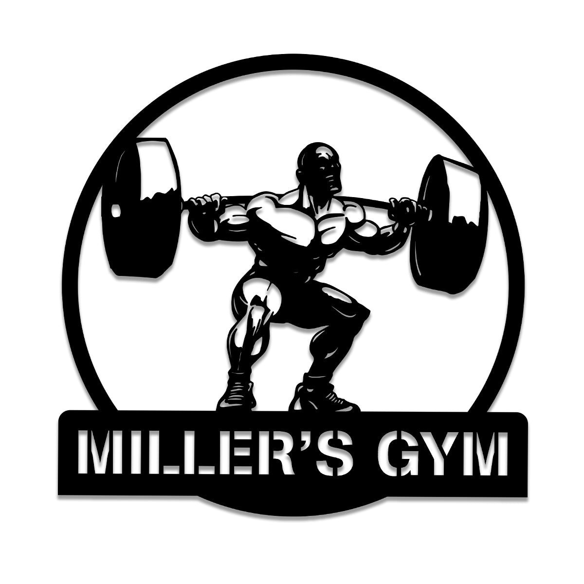 Personalized Metal Gym Sign, Fitness Center, Club, Home Wall Decor, Metal Laser Cut Metal Signs Custom Gift Ideas 12x12IN