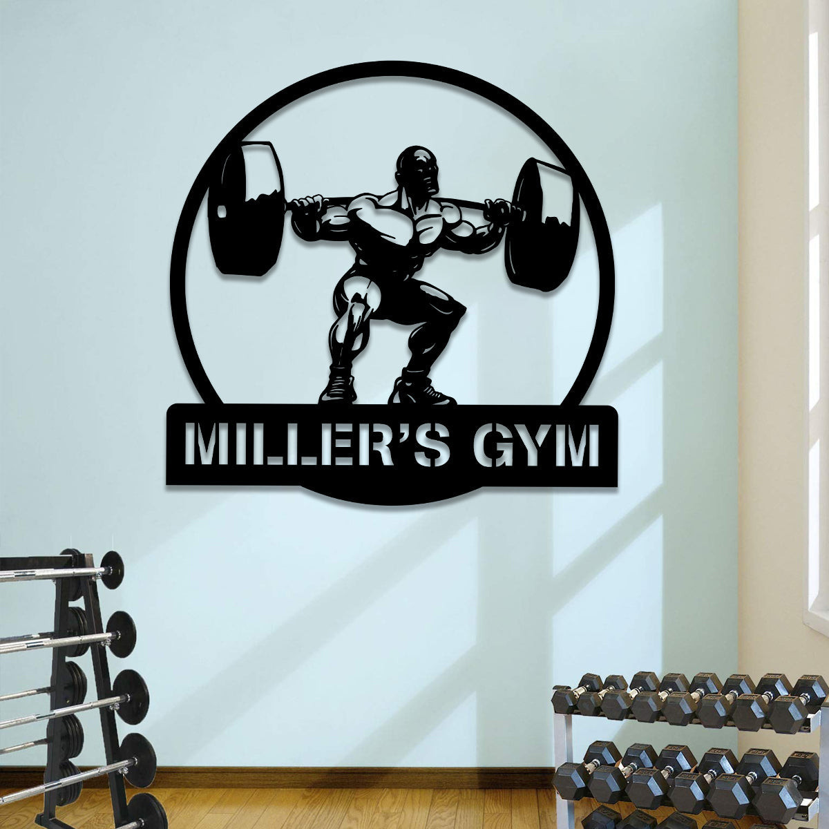 Personalized Metal Gym Sign, Fitness Center, Club, Home Wall Decor, Metal Laser Cut Metal Signs Custom Gift Ideas 14x14IN