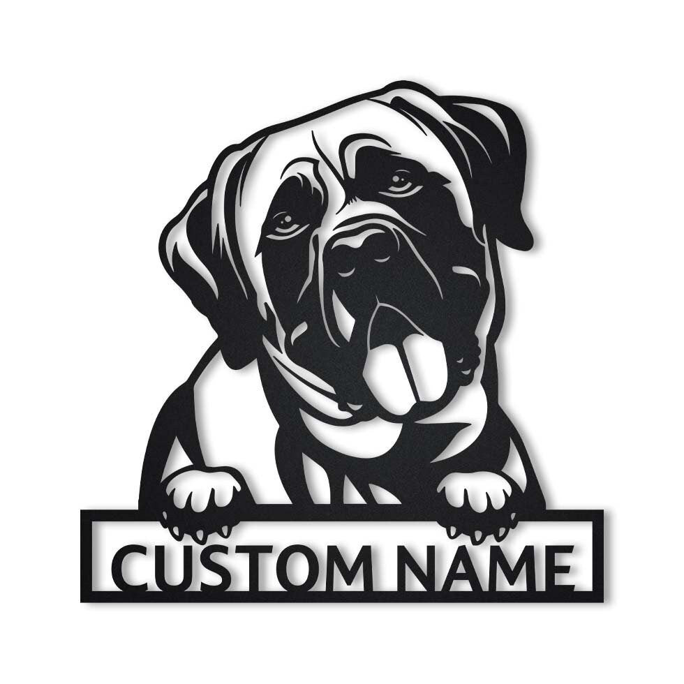 Personalized Mastiff Dog Metal Sign Art, Custom Mastiff Metal Sign, Mastiff Dog Gifts, Pets Gift, Animal Gift Funny, Laser Cut Metal Signs Custom Gift Ideas 12x12IN