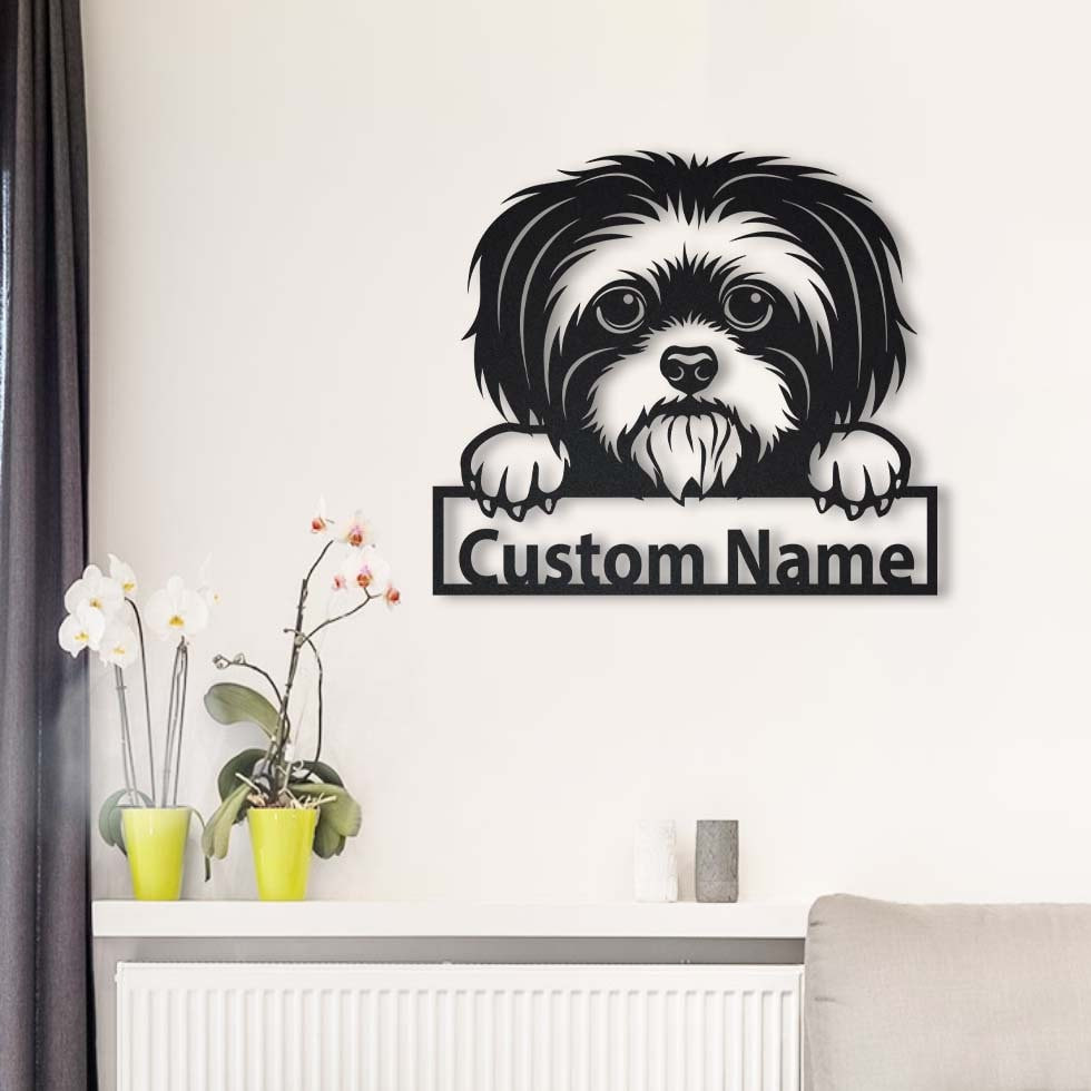 Personalized Shih Tzu Dog Metal Sign Art, Custom Shih Tzu Dog Metal Sign, Animal Funny, Father&#39;s Day Gift, Pets Gift, Birthday Gift, Laser Cut Metal Signs Custom Gift Ideas 14x14IN
