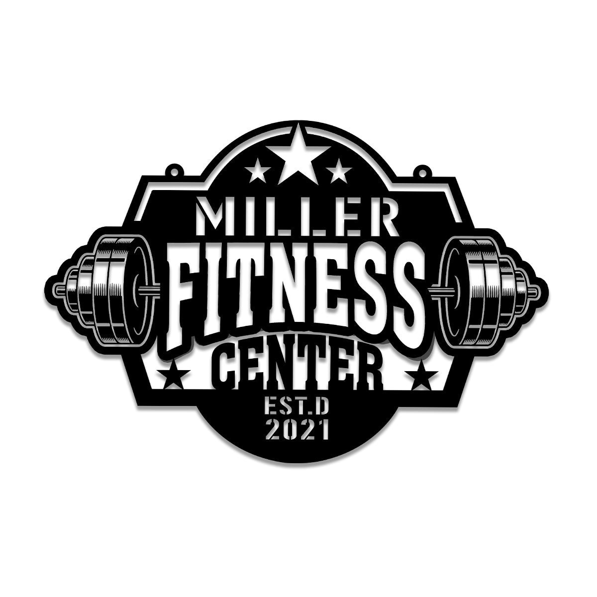 Personalized Weights Fitness Center Metal Gym Sign, Cross Fit Club, Art Gift For Him, Metal Laser Cut Metal Signs Custom Gift Ideas 12x12IN